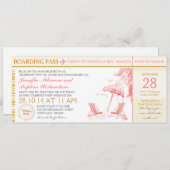 Hochzeit in Urlaubsort für tropischen Boarding Einladung (Vorne/Hinten)