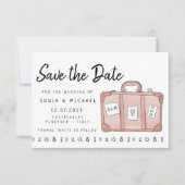 Hochzeit in Urlaubsort Gehäuse Save the Date Karte (Vorderseite)