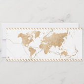 Hochzeit in Urlaubsort Gold Boarding Pass QR Code Einladung (Rückseite)