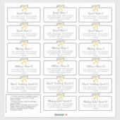 Hochzeit in Urlaubsort Gold Guest Address Sticker (Blatt)