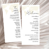 Hochzeit in Urlaubsort Green Wedding Program Card Einladung