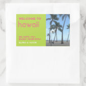 Hochzeit in Urlaubsort-Grün-Tropenbeutel Rechteckiger Aufkleber (Tasche)