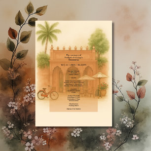 Hochzeit in Urlaubsort "Indian Courtyard" Menükarte