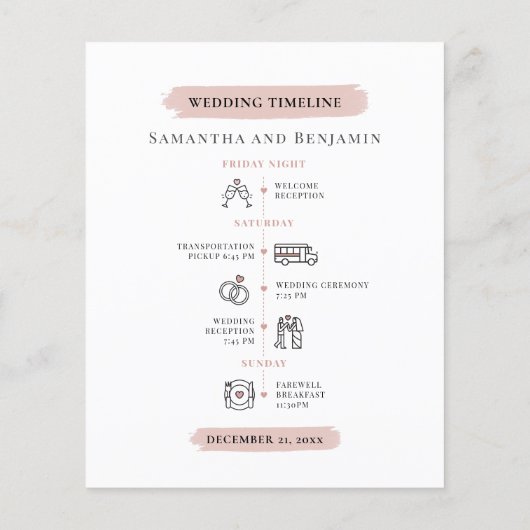 Hochzeit in Urlaubsort Informationskarte (Rückseite)