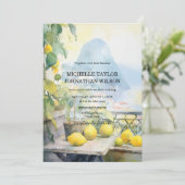 Hochzeit in Urlaubsort Italien Capri Cinque Terre Einladung (Stehend Vorderseite)