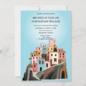 Hochzeit in Urlaubsort Italien Cinque Terre Einladung (Vorderseite)