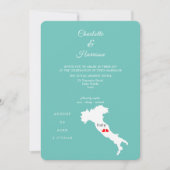 Hochzeit in Urlaubsort Italien Europa Einladung (Vorderseite)
