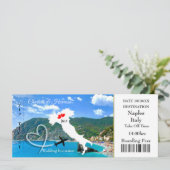Hochzeit in Urlaubsort Italien Europa Einladung (Stehend Vorderseite)