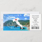 Hochzeit in Urlaubsort Italien Europa Einladung (Vorderseite)