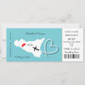 Hochzeit in Urlaubsort Italien Europa Einladung (Vorderseite)