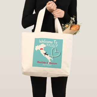Hochzeit in Urlaubsort Italien Europa Jumbo Stoffbeutel