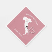 Hochzeit in Urlaubsort Italien - Europa Rose Gold Serviette (Ecke)