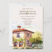 Hochzeit in Urlaubsort Italien Florenz Einladung (Vorderseite)