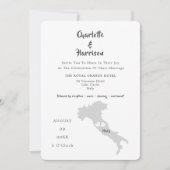 Hochzeit in Urlaubsort Italien Foto Einladung (Vorderseite)
