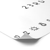 Hochzeit in Urlaubsort Koffer Begrüßungspaket Poster (Ecke)