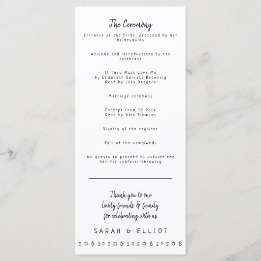 Hochzeit in Urlaubsort-Koffer-Programm Programm (Rückseite)