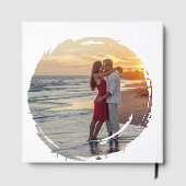 Hochzeit in Urlaubsort künstlerische Silhouette Mo Gästebuch (Rückseite)