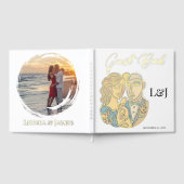 Hochzeit in Urlaubsort künstlerische Silhouette Mo Gästebuch (Voll)