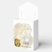 Hochzeit in Urlaubsort künstlerische Silhouette Mo Geschenkschachtel (Geöffnet)