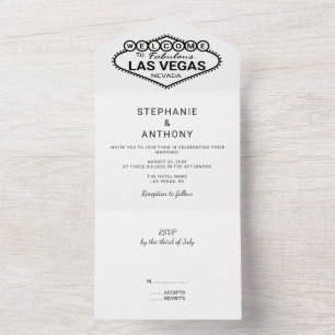Hochzeit in Urlaubsort Las Vegas All In One Einladung