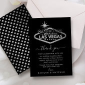 Hochzeit in Urlaubsort Las Vegas Dankeskarte