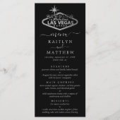 Hochzeit in Urlaubsort Las Vegas Menükarte (Vorderseite)