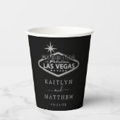 Hochzeit in Urlaubsort Las Vegas Pappbecher (Vorderseite)