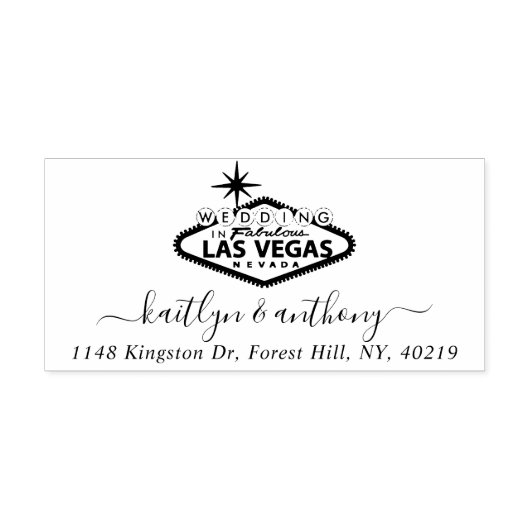 Hochzeit in Urlaubsort Las Vegas Permastempel (Design)