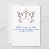 Hochzeit in Urlaubsort - Lissabon, Portugal Einladung (Rückseite)