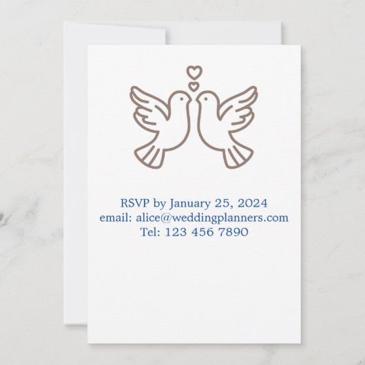 Hochzeit in Urlaubsort - Lissabon, Portugal Einladung (Rückseite)