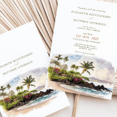 Hochzeit in Urlaubsort Maui Hawaii Einladung
