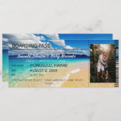 Hochzeit in Urlaubsort mit Foto Einladung (Vorne/Hinten)