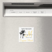 Hochzeit in Urlaubsort Monogram Speichern Sie die  Magnet (In Situ (Geschirrspüler))