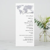 Hochzeit in Urlaubsort Navy Blue Wedding Program C Einladung (Stehend Vorderseite)