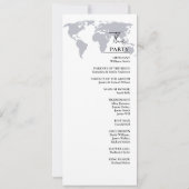 Hochzeit in Urlaubsort Navy Blue Wedding Program C Einladung (Rückseite)