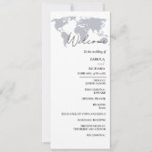 Hochzeit in Urlaubsort Navy Blue Wedding Program C Einladung (Vorderseite)