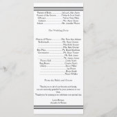 Hochzeit in Urlaubsort New Orleans Programm (Rückseite)