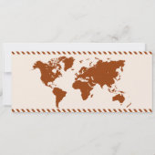 Hochzeit in Urlaubsort Orange Boarding Pass QR Cod Einladung (Rückseite)