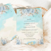 Hochzeit in Urlaubsort Pampas Grass Blume Blume Einladung