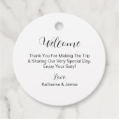 Hochzeit in Urlaubsort Party für Hotelgäste Willko Geschenkanhänger (Vorderseite)