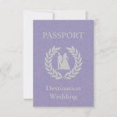 Hochzeit in Urlaubsort Pass Einladung (Vorderseite)