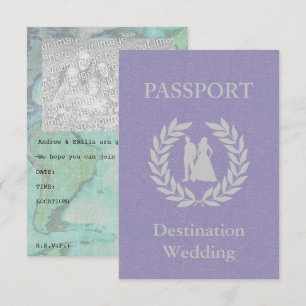 Hochzeit in Urlaubsort Pass Einladung