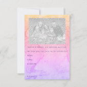 Hochzeit in Urlaubsort Pass Einladung (Rückseite)