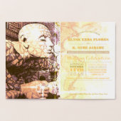 Hochzeit in Urlaubsort Pass Goldfolie Folienkarte (Innenseite)