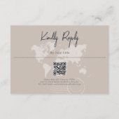 Hochzeit in Urlaubsort Passport Compass Hochzeit Begleitkarte (Rückseite)