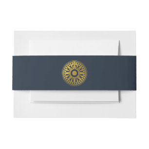Hochzeit in Urlaubsort Passport Compass Hochzeit Einladungsbanderole