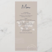 Hochzeit in Urlaubsort Passport Compass Hochzeit Menükarte (Rückseite)