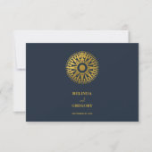 Hochzeit in Urlaubsort Passport Compass Hochzeit RSVP Karte (Vorderseite)