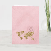 Hochzeit in Urlaubsort Passport - Weltkarte Mexiko Einladung (Rückseite)