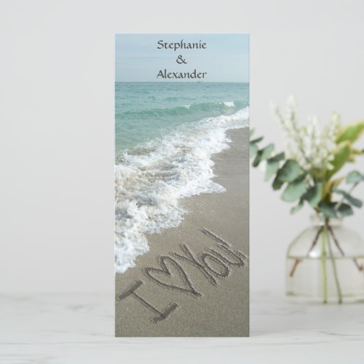 Hochzeit in Urlaubsort-Programm, Beach Theme Programm (Stehend Vorderseite)